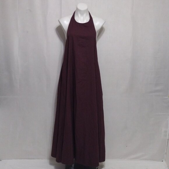 NWT Free People Endless Summer Beachside Plum Halter Backless Maxi Dress Large - Picture 3 of 14